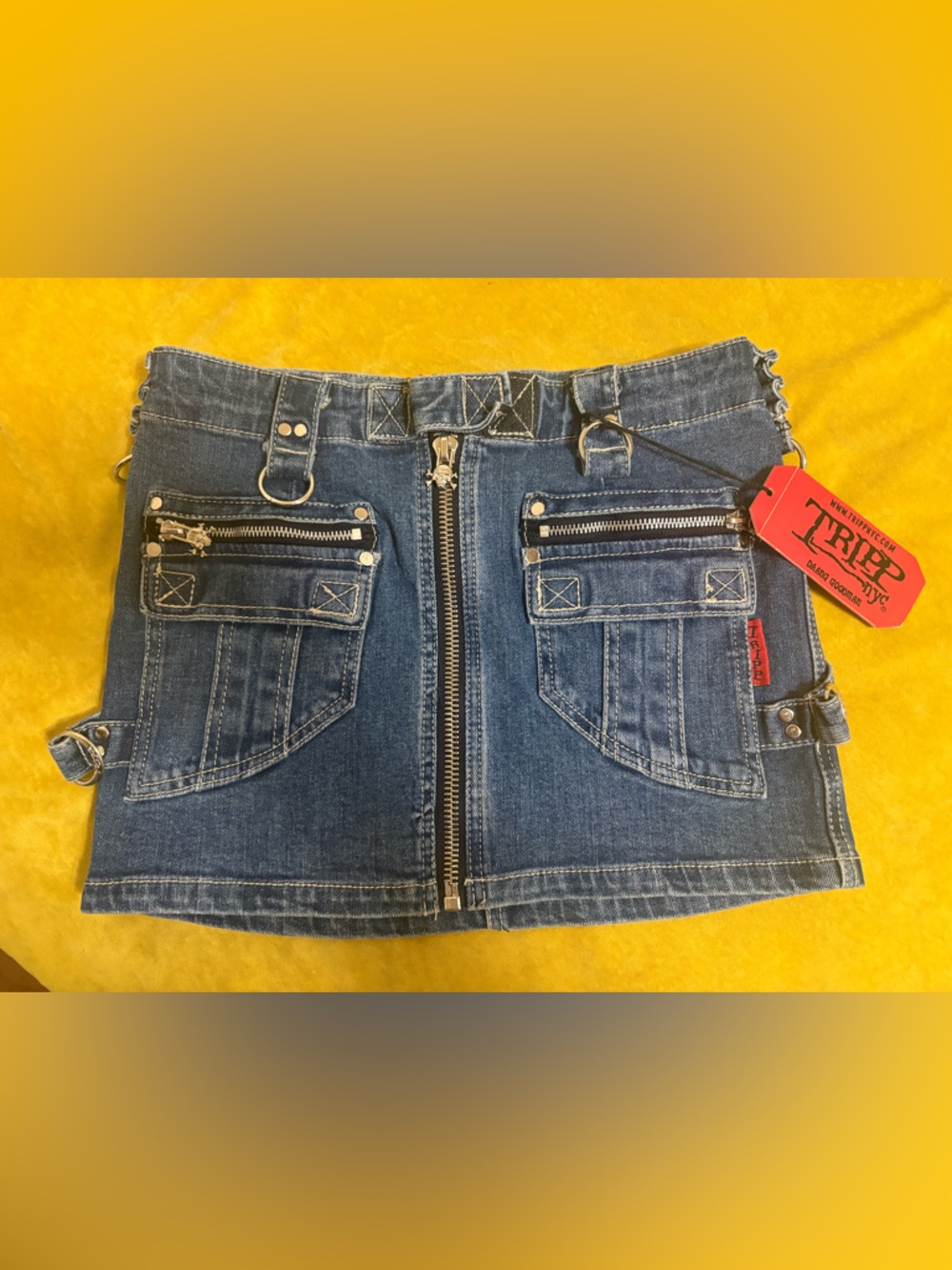 Tripp NYC Blue Denim Mini skirt! Size XS NWT